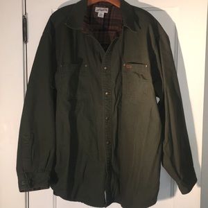 Carhartt plaid lined green shirt/jacket 2XL